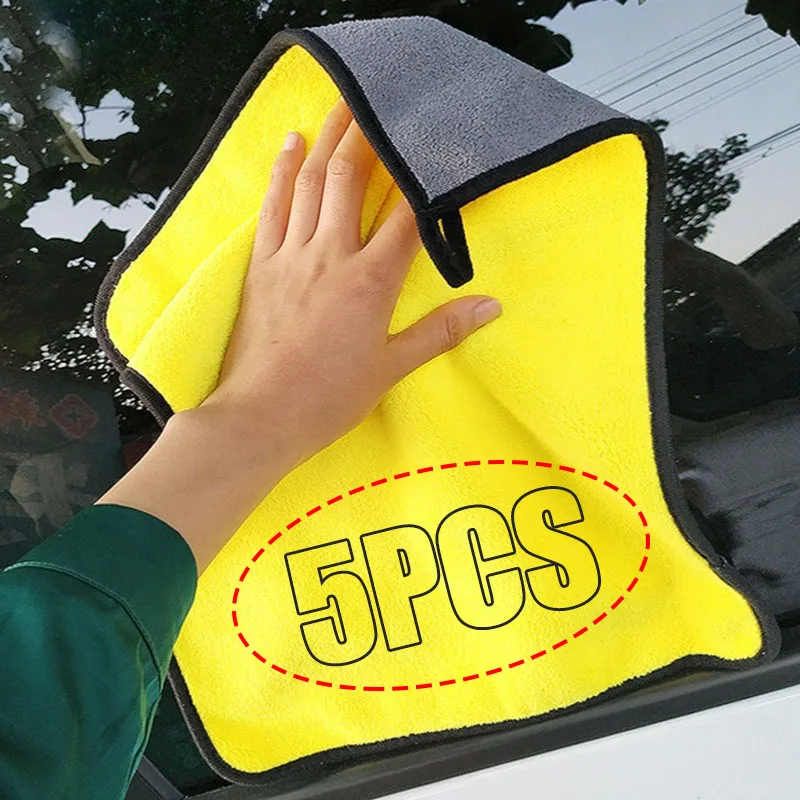 Microfiber Towel Detailing - 두꺼운 세차 타월, 이중 레이어 극세사