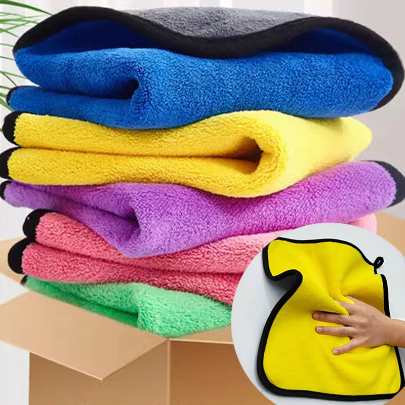 Microfiber Towel Detailing - 1/5pcs 두꺼운 자동차 마이크로 화이버 청소