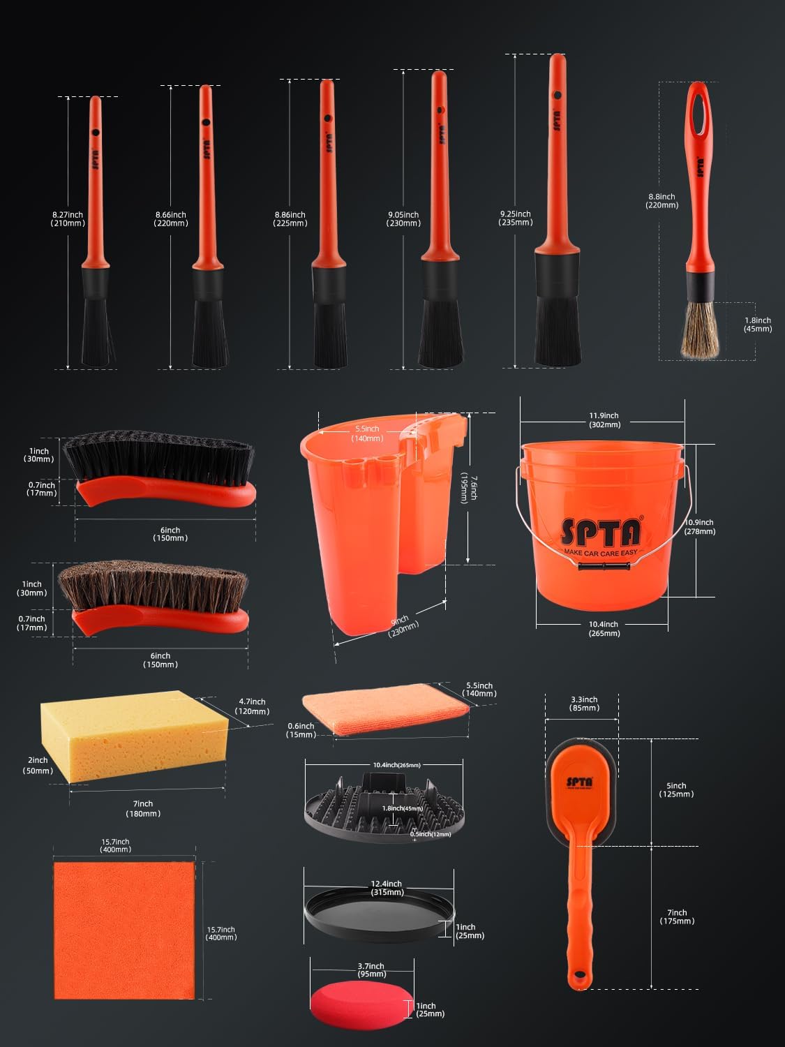 SPTA 31종 자동차 세차용품 세트 15L 버킷 세트 - Detailing Brush Set 리뷰 및 가격