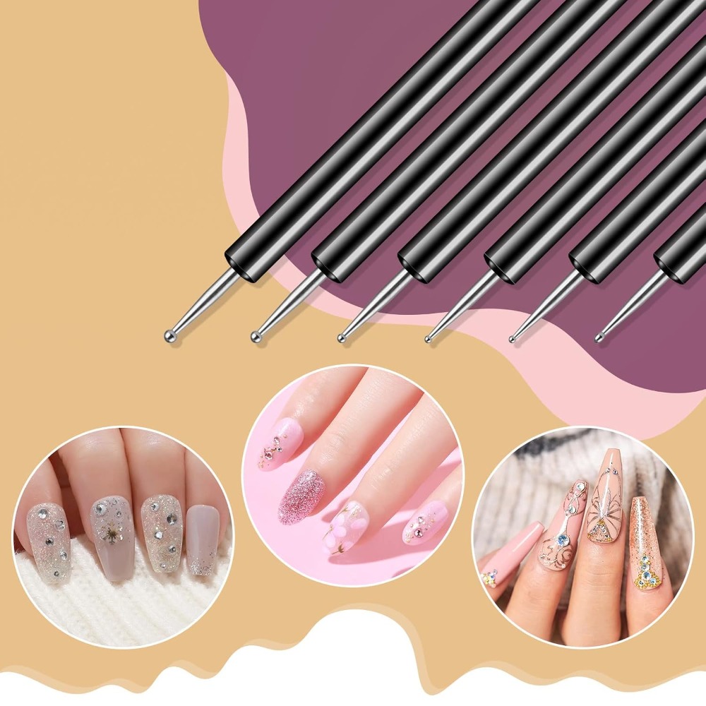 양쪽 사용 가능한 네일 아트 도팅 도구 6종 키트, 라 - Detailing Brush Set 리뷰 및 가격